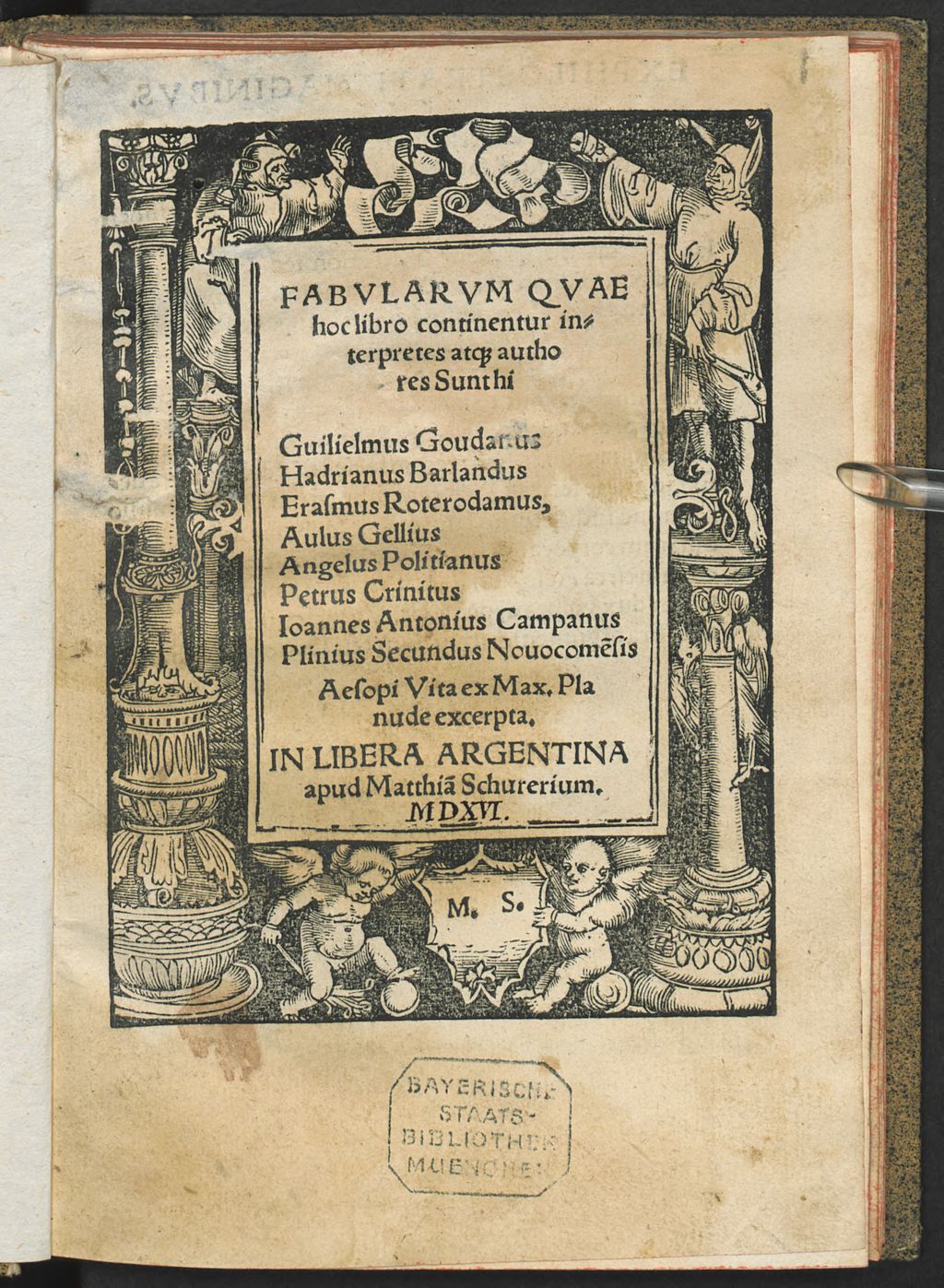 Cover of Fabularum que hoc libro continentur, interpretes atque authores sunt hi: Guil. Goudanus, Hadr. Barlandus