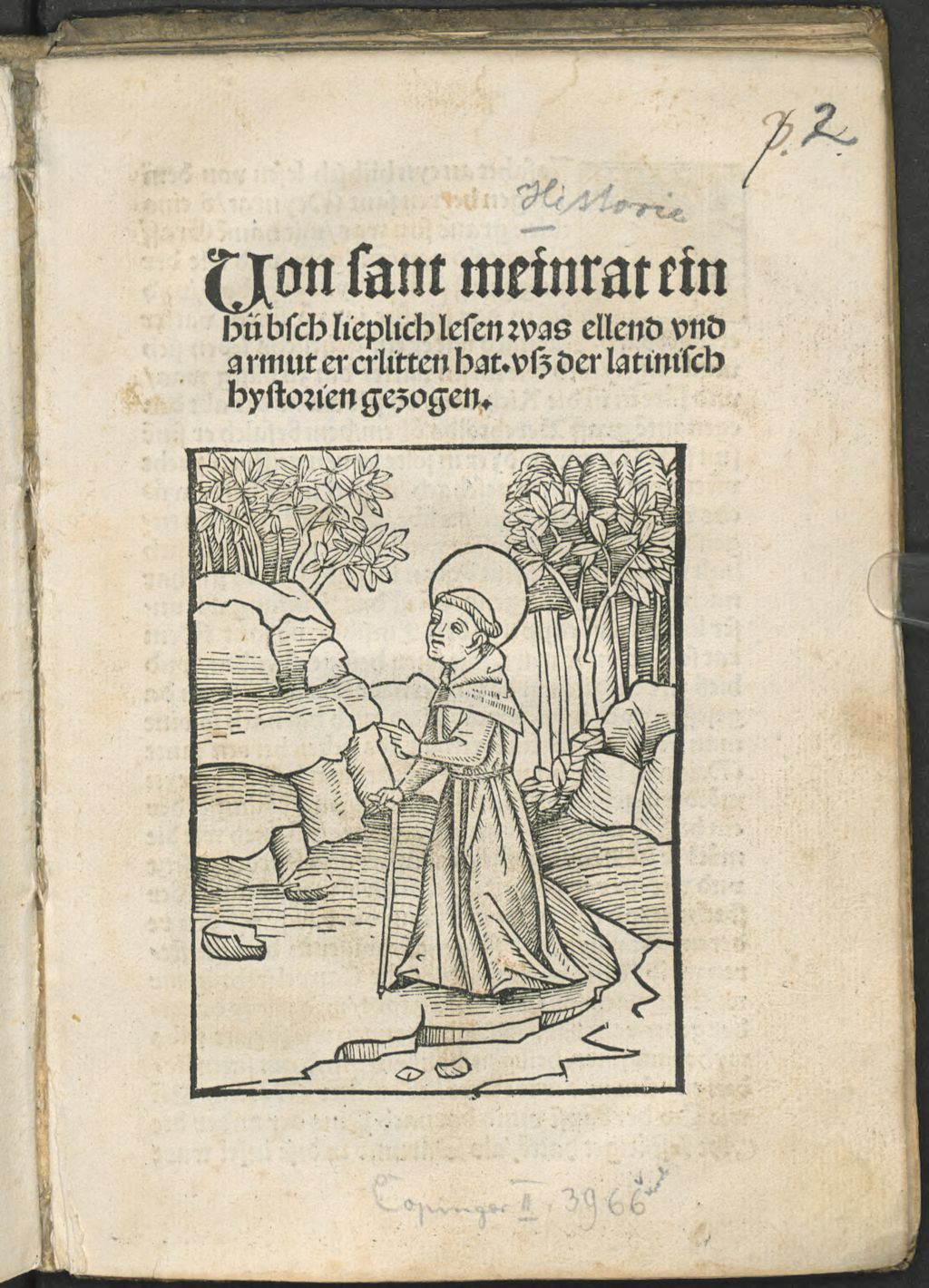 Cover of Von Sant Meinrat ein hübsch lieplich lesen, was ellend und armut er erlitten hat
