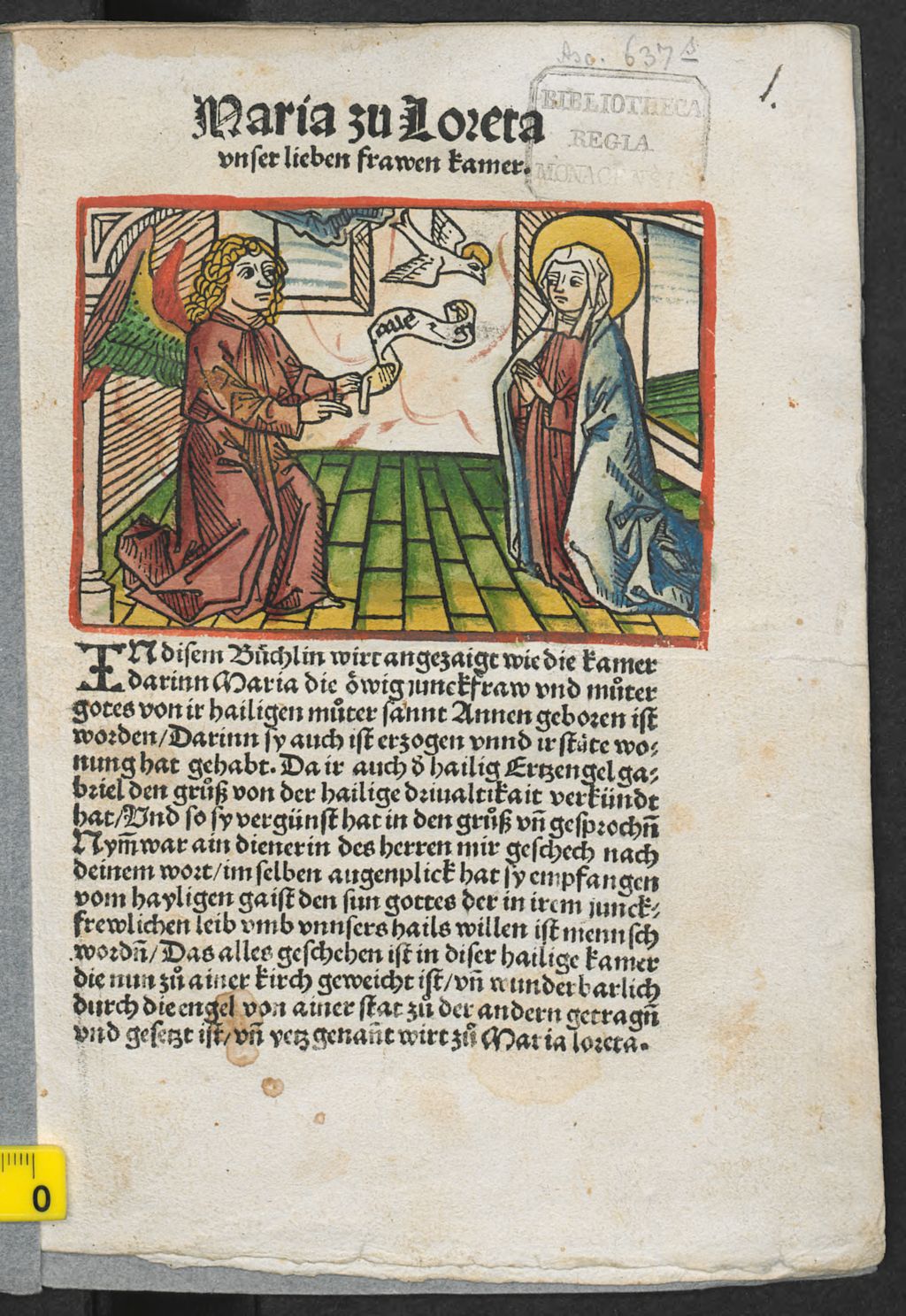 Cover of Maria zu Loreta unser lieben frawen kamer