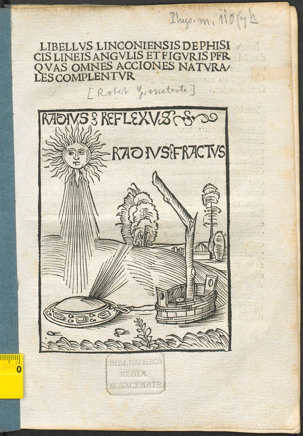 Cover of Libellus Linconiensis de phisicis lineis, angulis et figuris, pfr quas omnes acciones naturales complentur