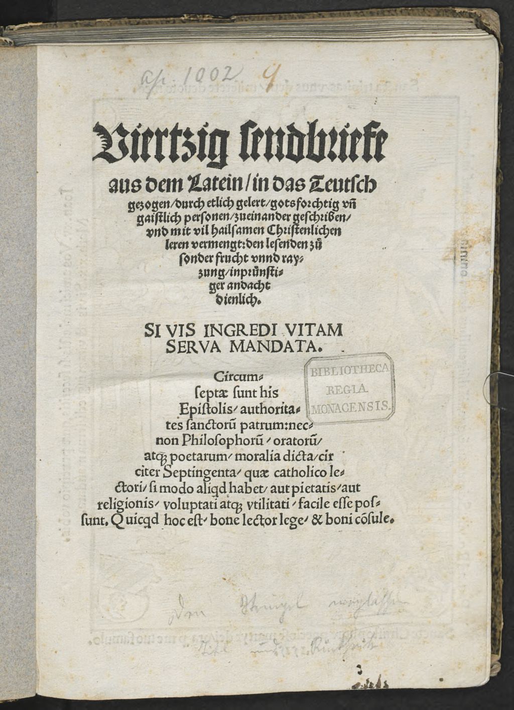 Cover of Viertzig sendbriefe