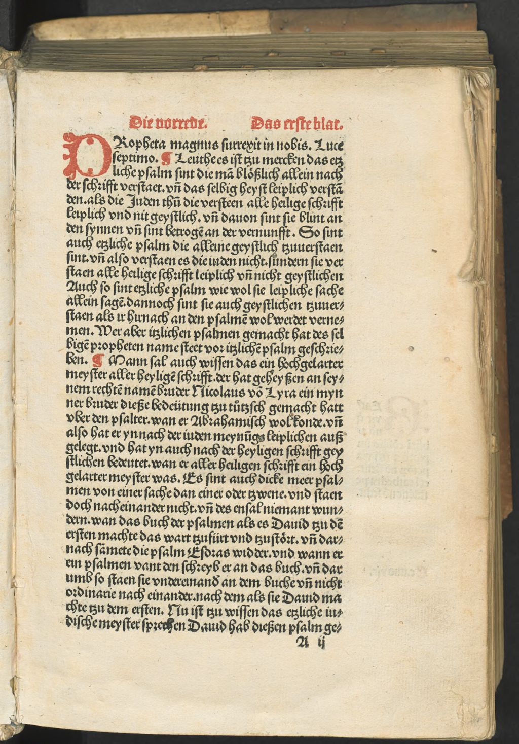 Cover of Hie endet sich der text des psalters zu latein vnd zu deützsch mit einer schönen außlegu[n]g vnd verstentnyß gemacht vn[d] geordent durch den hochgelertesten bruder Nicolaus vo[n] Lyra