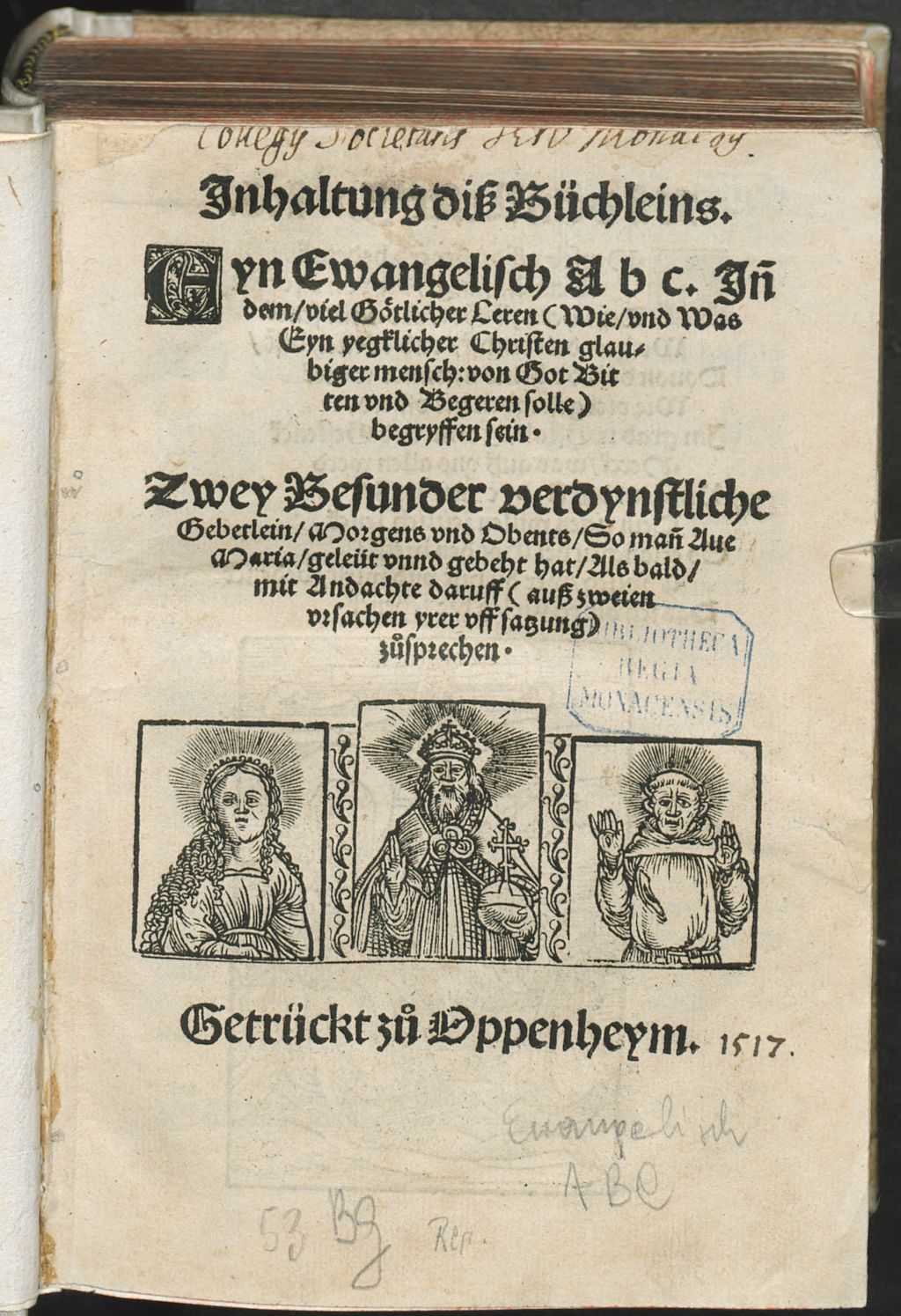 Cover of Ein evangelisches ABC