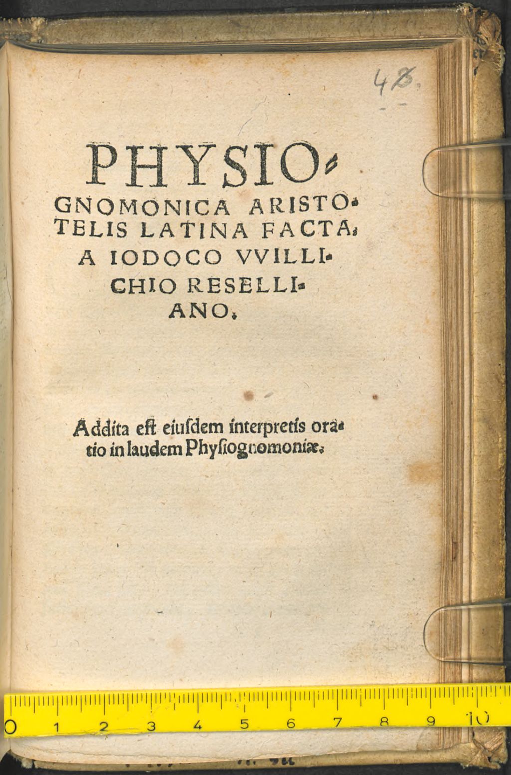 Cover of Physiognomonica