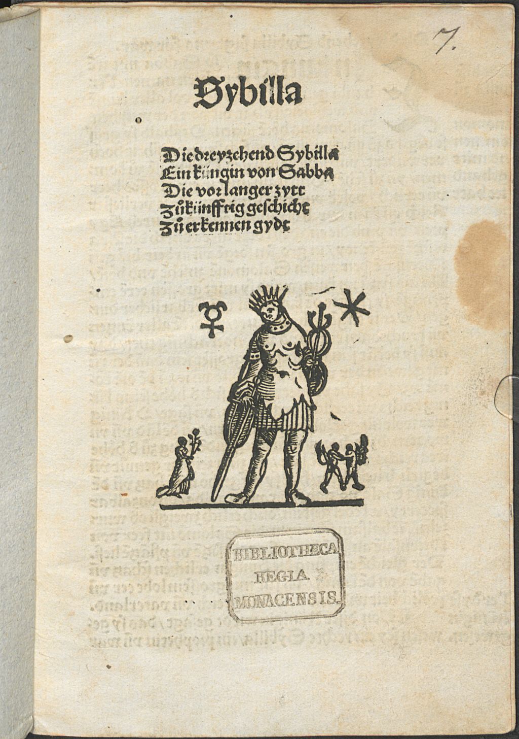 Cover of Die dreyzehend Sybilla Ein küngin von Sabba Die vor länger zytt zukünfftig geschicht zuerkennen gydt