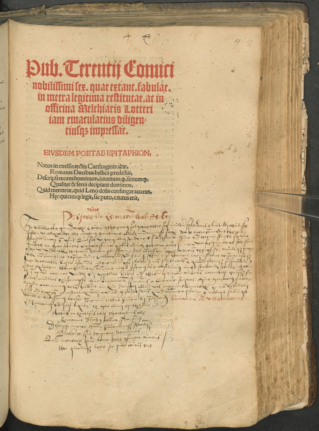 Cover of Pub. Terentij Comici nobilissimi sex quae extant fabulae