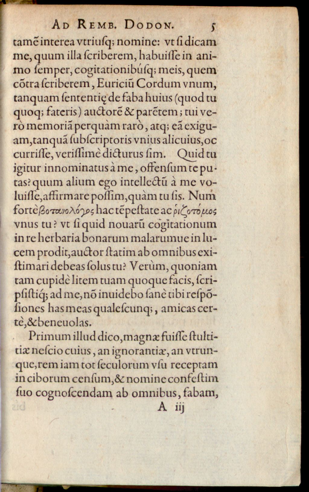 Cover of Ad Rembertum Dodonaeum epistola apologetica