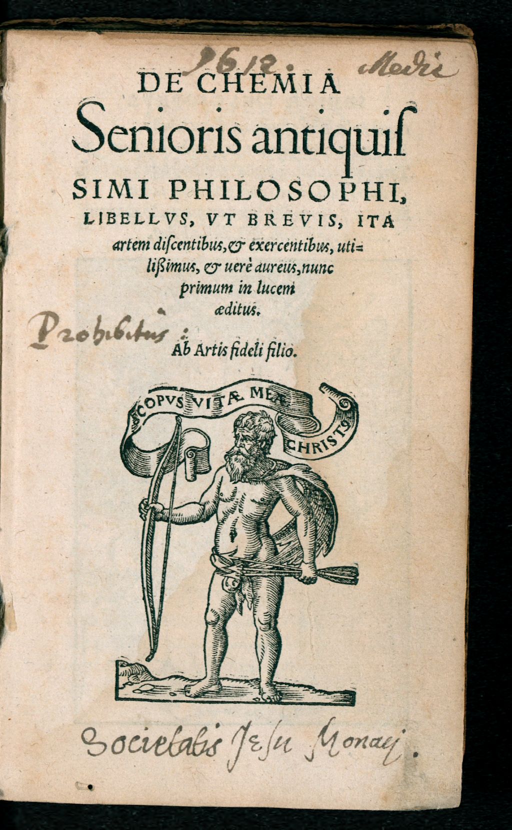 Cover of De Chemia Senioris antiquissimi Philosophi Libellvs
