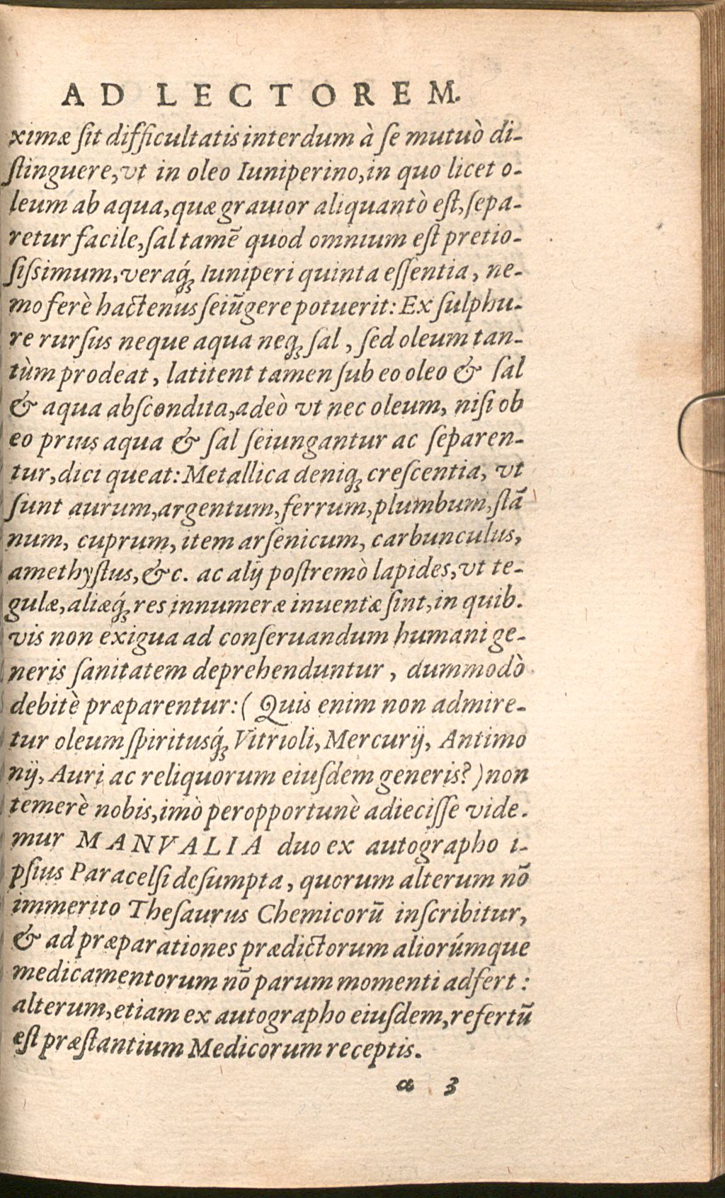 Cover of Aureoli Theophrasti Paracelsi Archidoxorum, Seu de Secretis Naturae mysteriis, libri decem