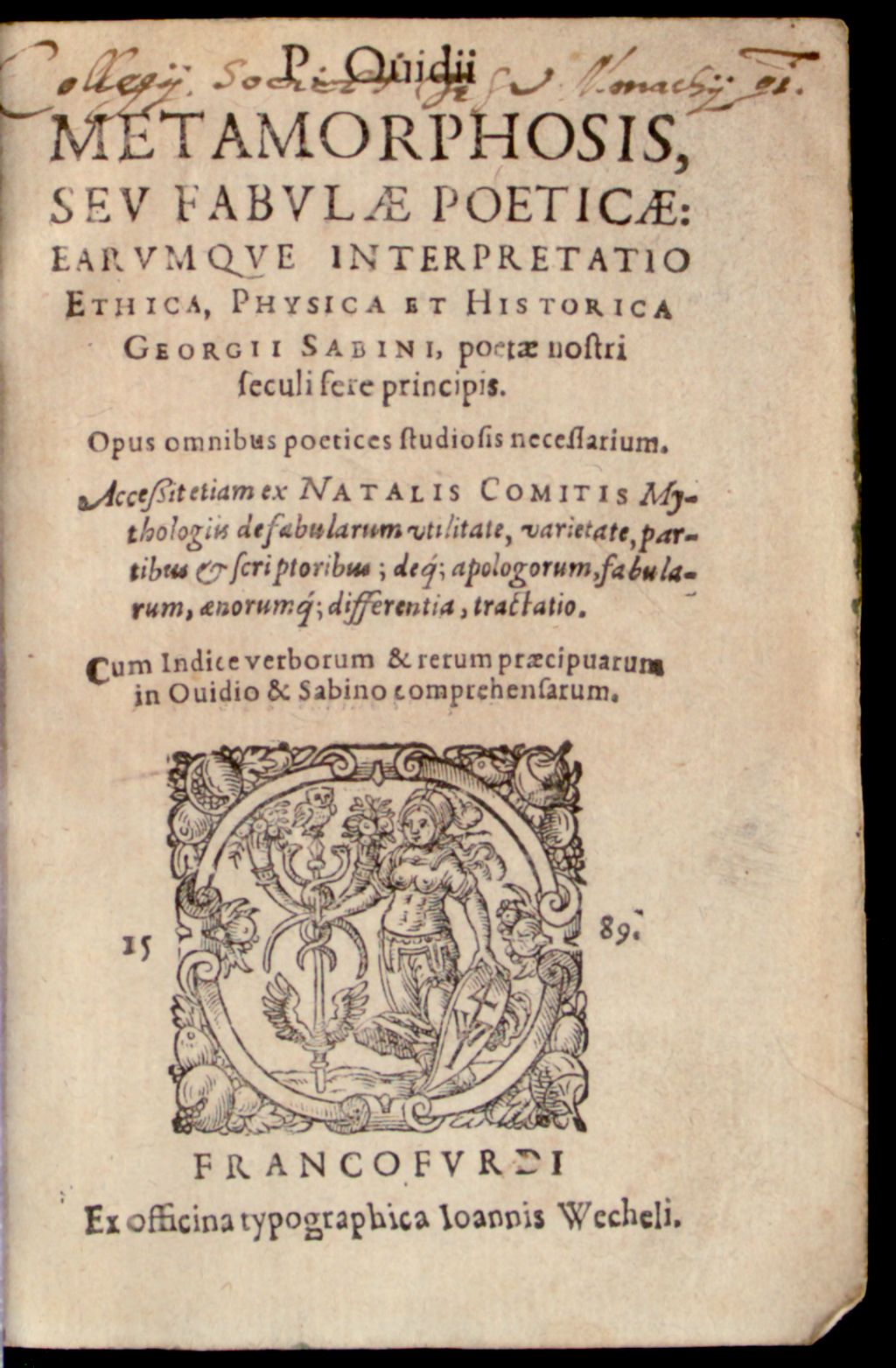 Cover of Metamorphosis, seu fabulae poeticae