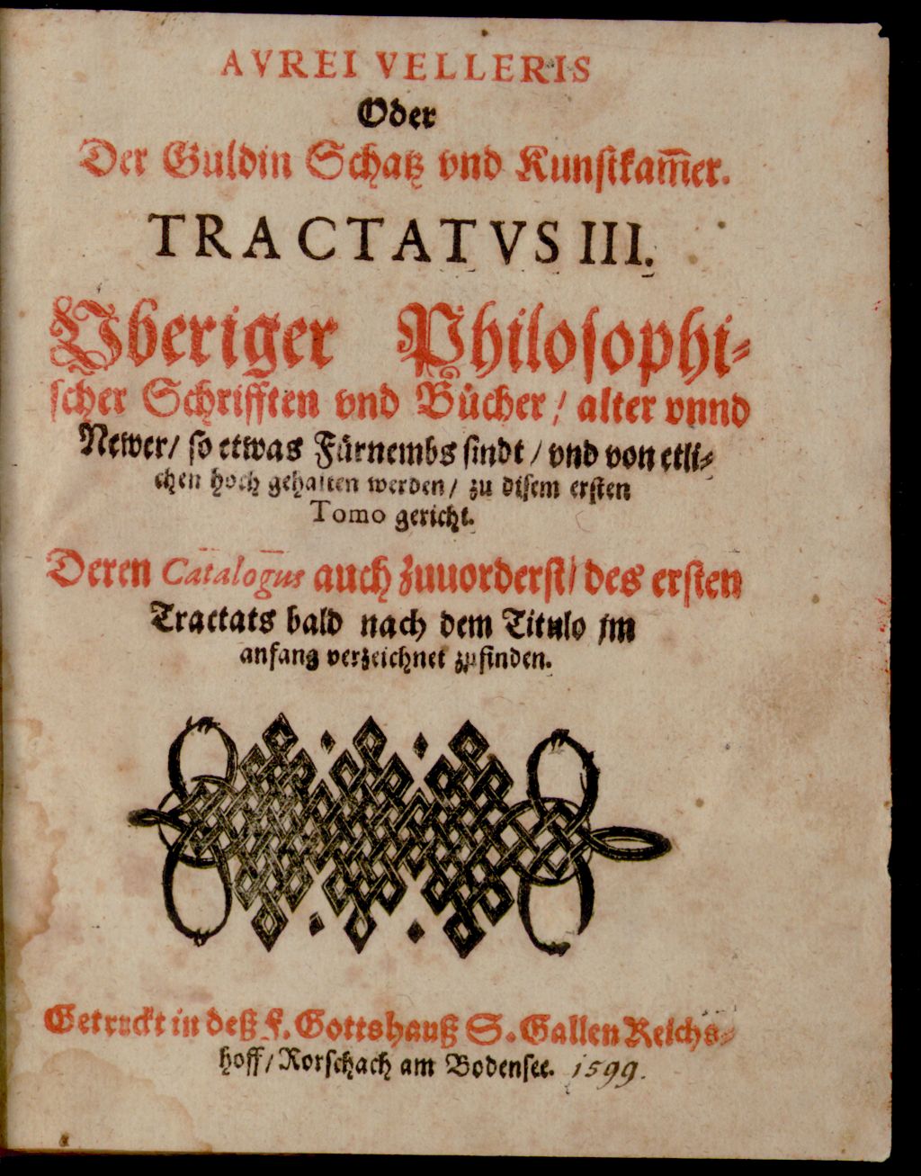 Cover of Aureum Vellus, oder Güldin Schatz und Kunstkammer. 1,3
