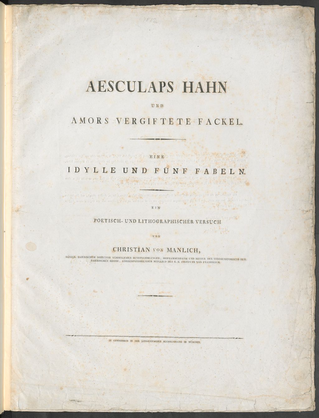 Cover of Aesculaps Hahn und Amors vergiftete Fackel