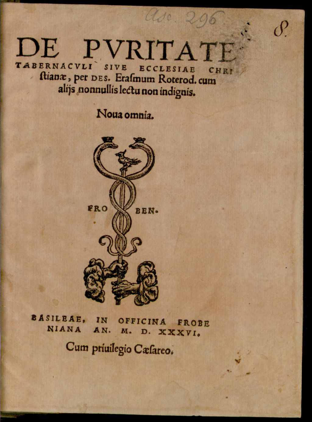 Cover of De Pvritate Tabernacvli Sive Ecclesiae Christianae
