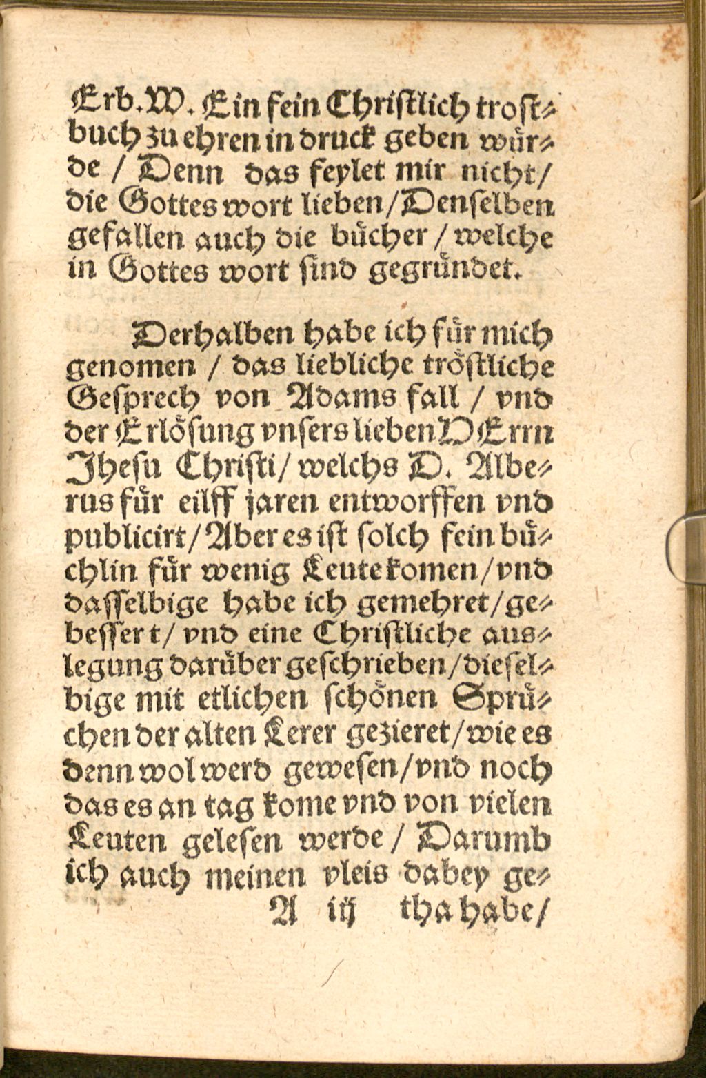 Cover of Dialogus. Das tröstlich und liebliche Gesprech, zwischen Gott, Adam, Eva, Abel und Cain, von Adams fall und Christi erlösung