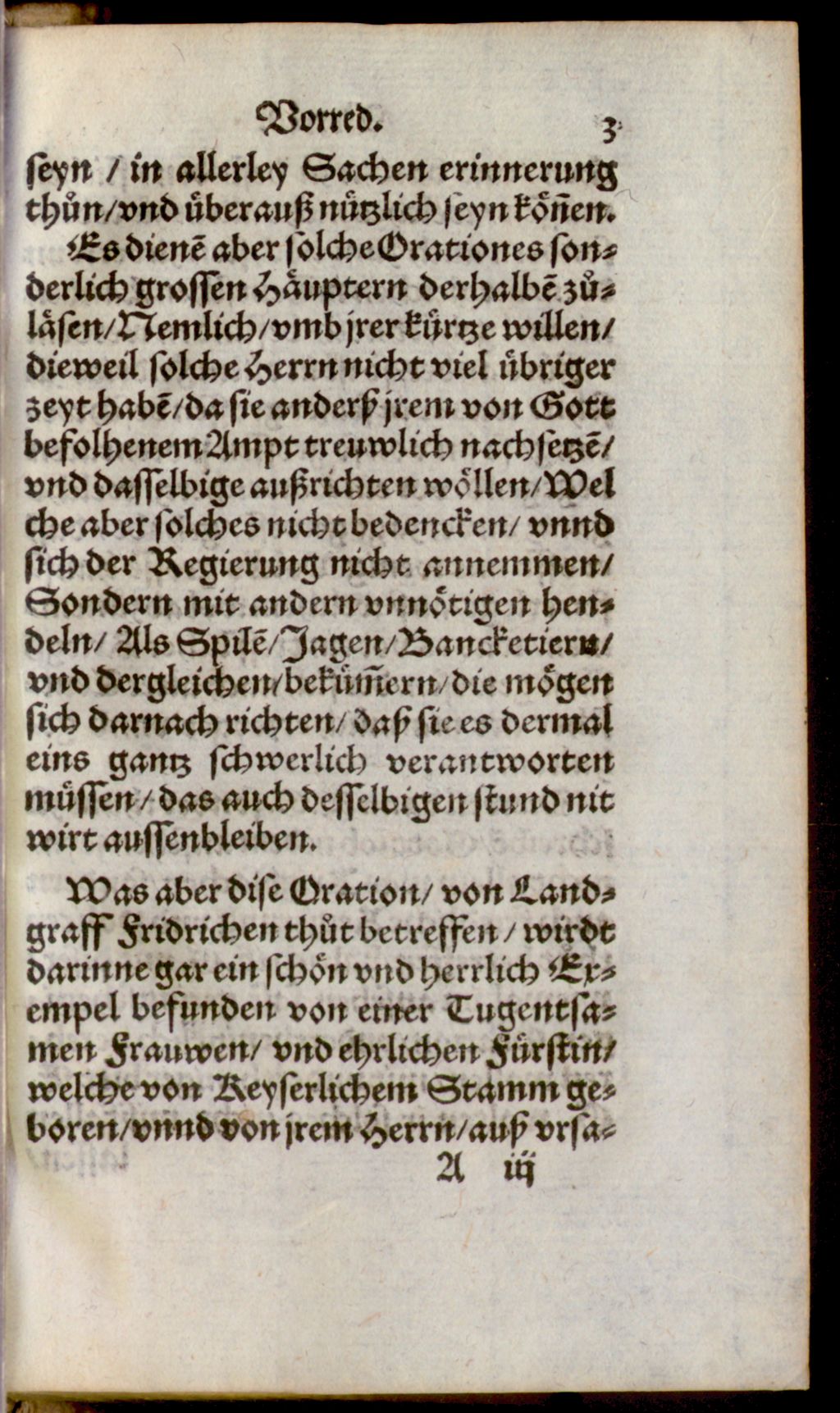 Cover of Ein sehr schöne Oration von dem durchleuchtigsten Fürsten, Landtgraff Friderichen in Düringen