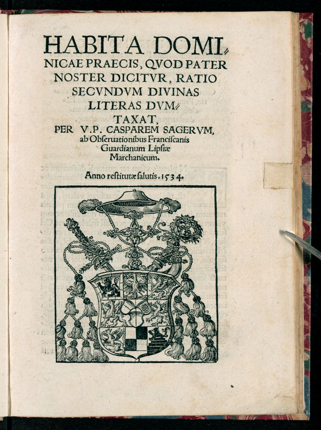 Cover of Habita Dominicae Praecis, Qvod Pater Noster Dicitvr, Ratio Secvndvm Divinas Literas Dvmtaxat