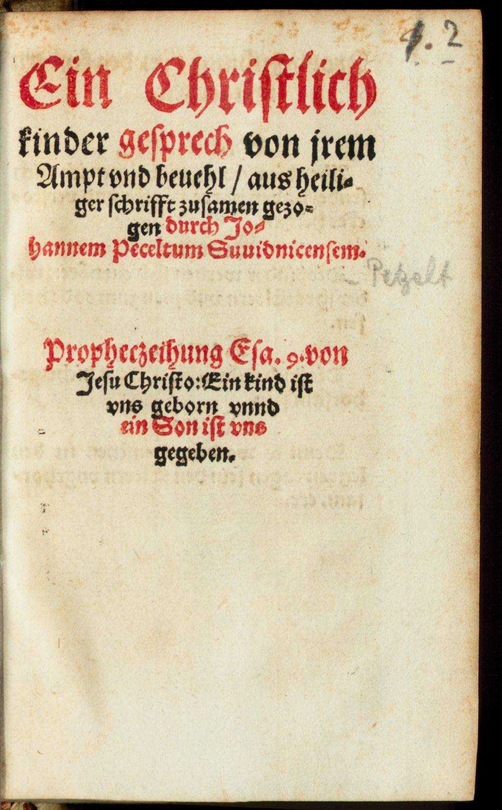 Cover of Ein Christlich kinder gesprech von irem Ampt und bevehl, aus heiliger schrifft zusamen gezogen