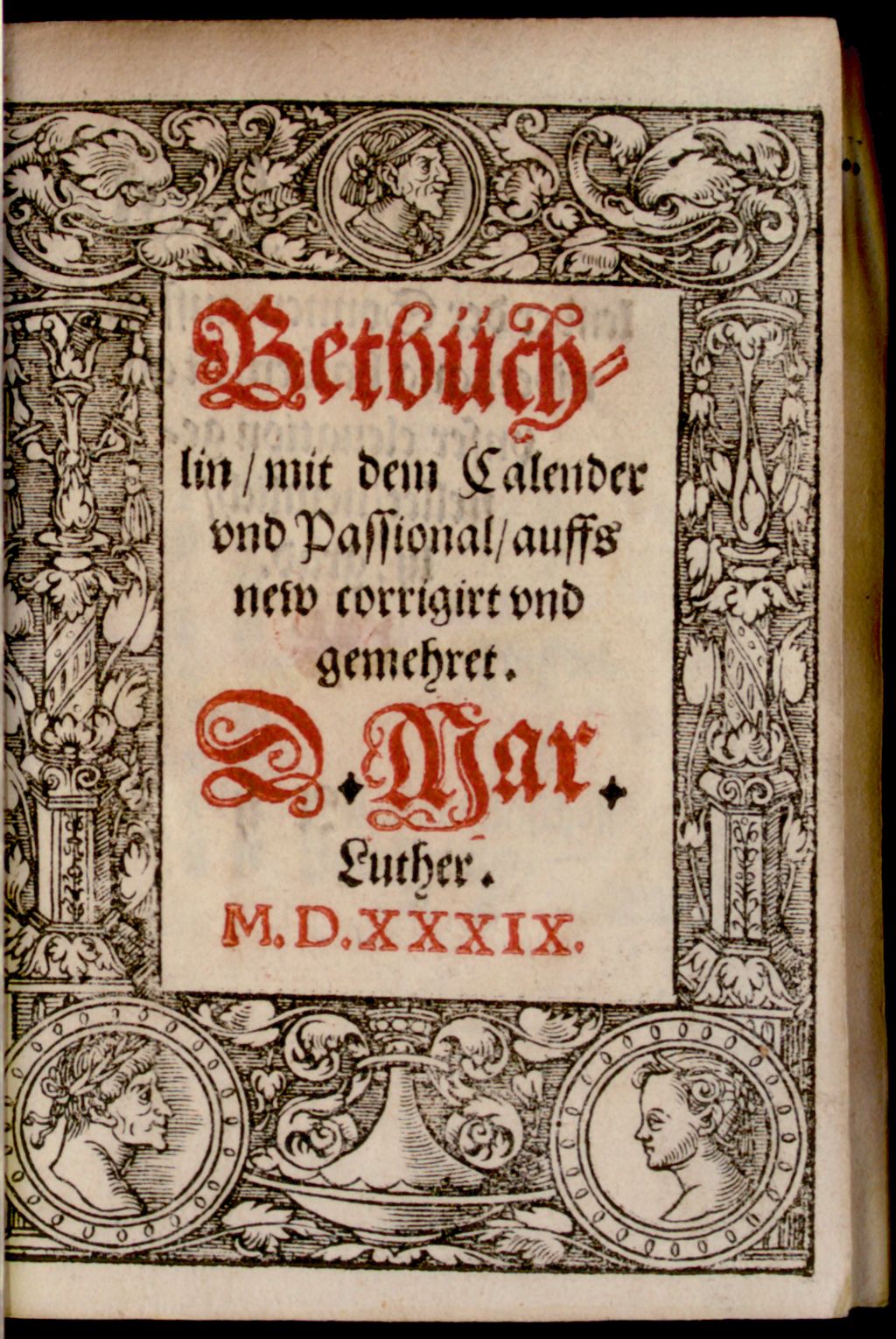 Cover of Betbüchlin mit dem Calender vnd Passional