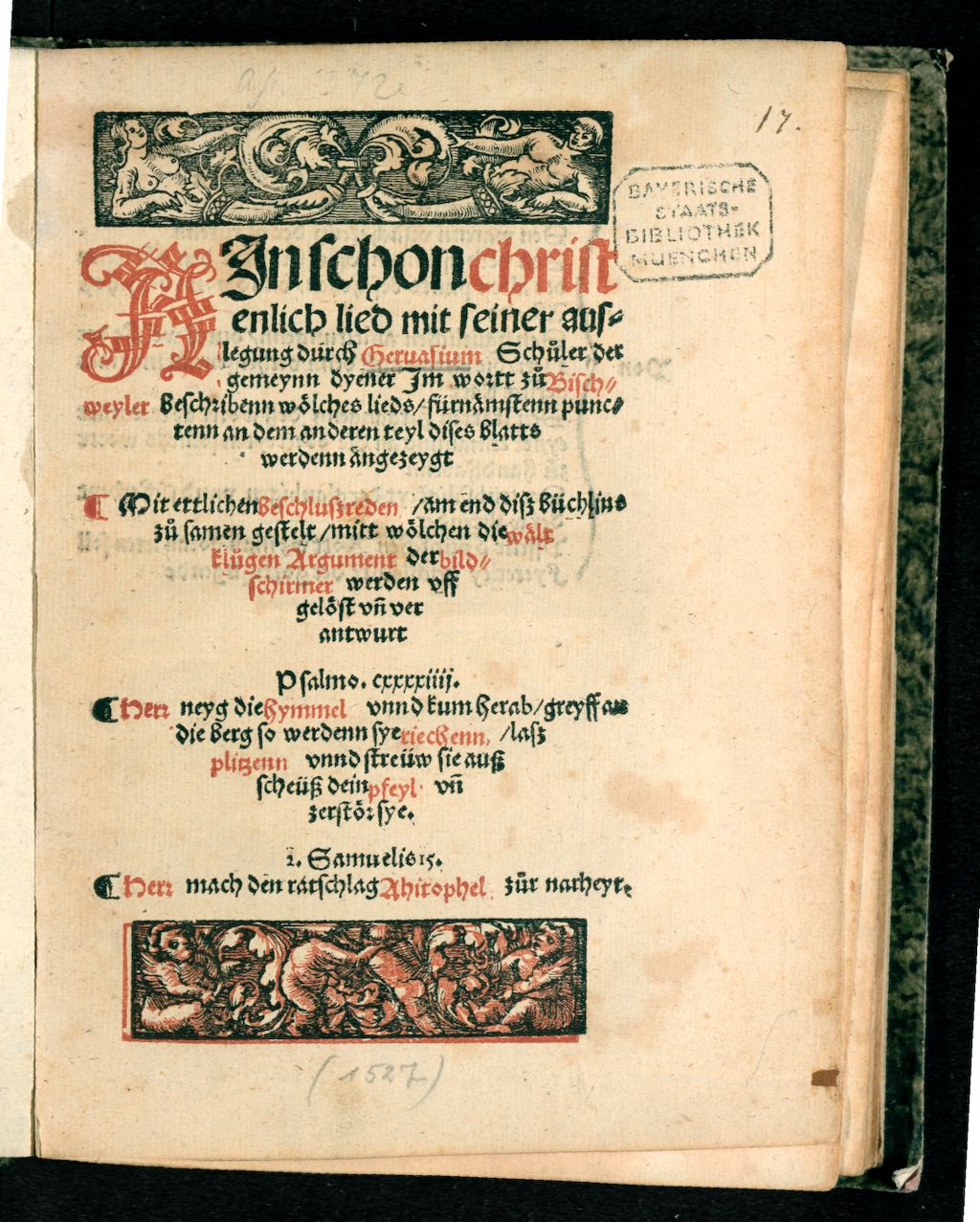 Cover of Ayn schon christlich lied mit seiner Auslegung
