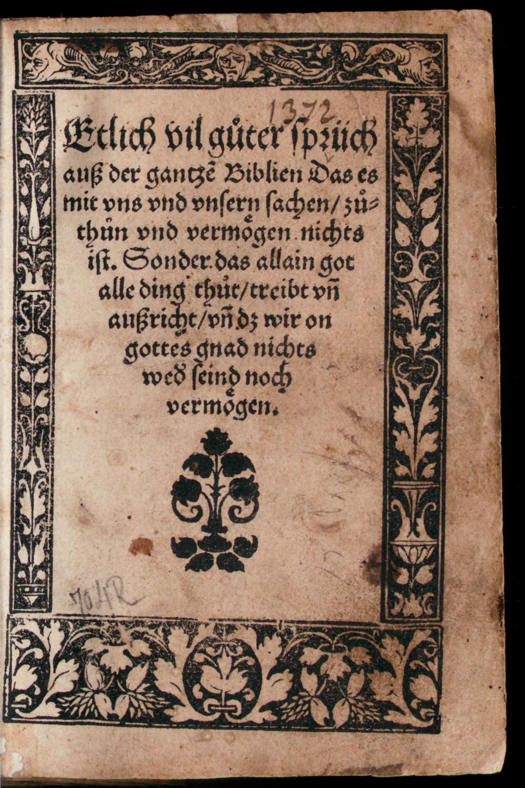 Cover of Etlich viel guter Sprüch aus der gantzen Biblien