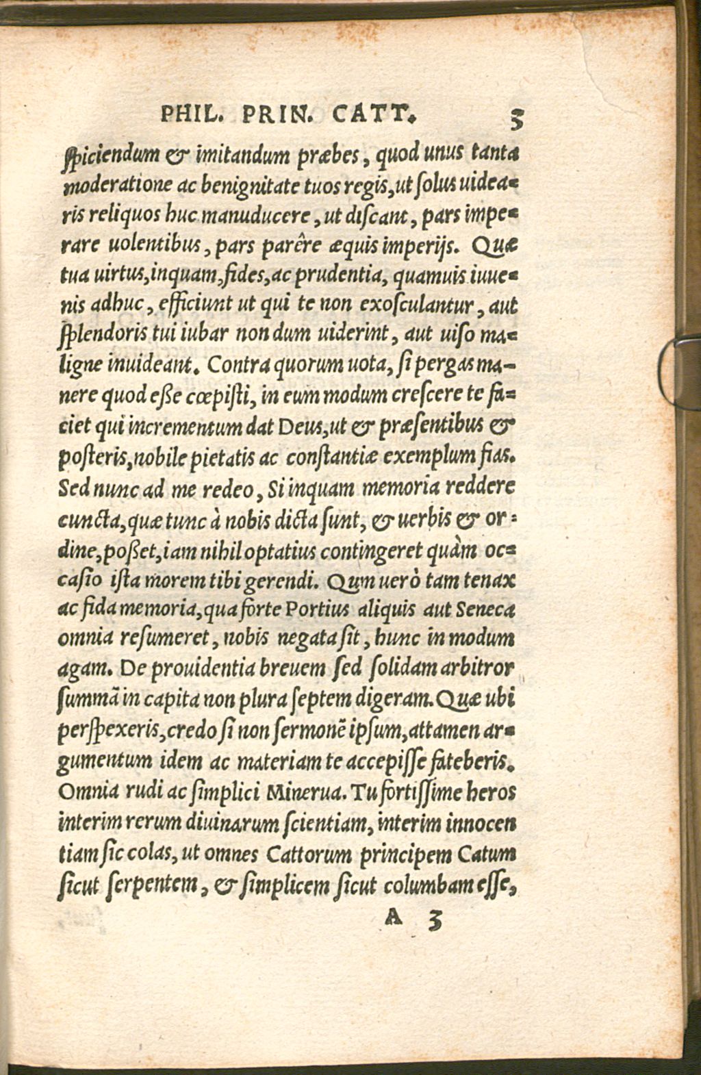 Cover of Ad Illvstrissimvm Cattorvm Principem Philippum, sermonis De prouidentia Dei Anamnema