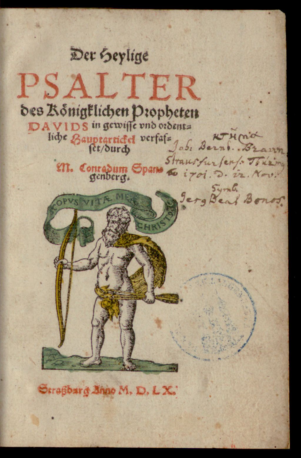 Cover of Der Heylige Psalter des Königklichen Propheten Davids