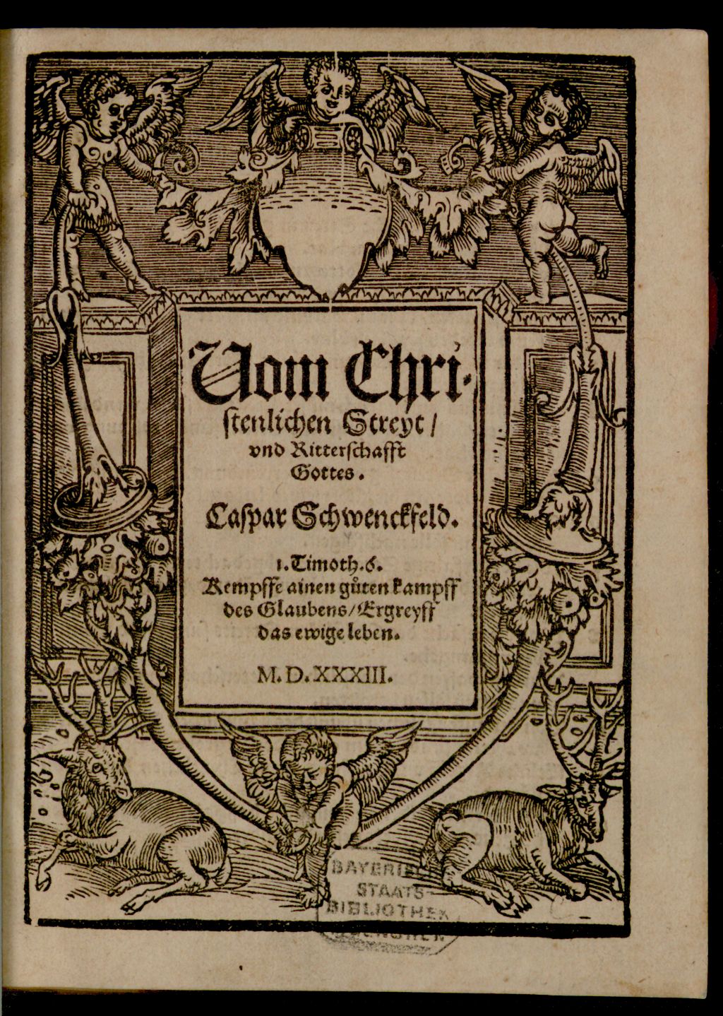 Cover of Vom Christenlichen Streyt und Ritterschafft Gottes