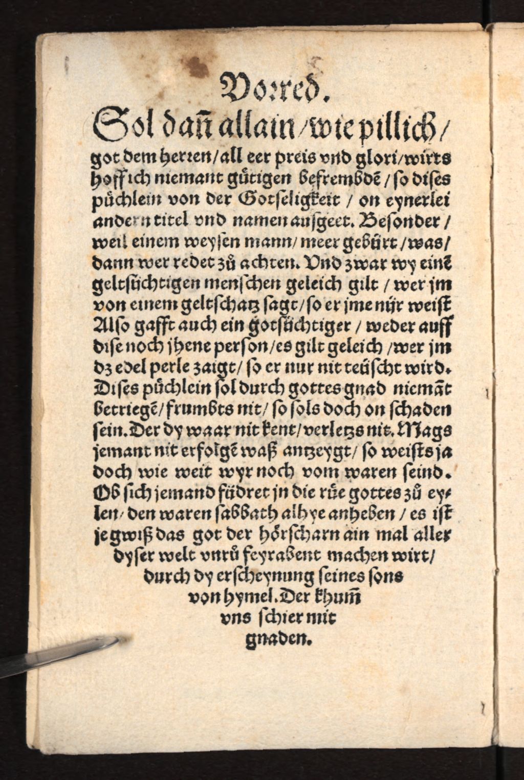 Cover of Von warer Gotseligkayt, wie der mensch allhie in diser zeyt dartzu kommen mag, ain kurtze ... betrachtung