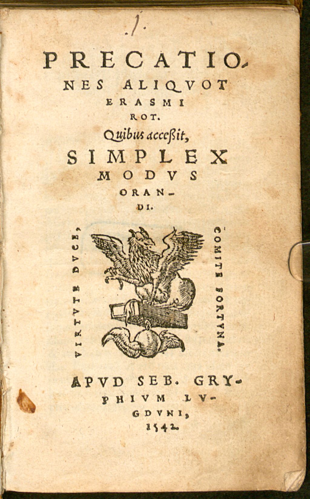 Cover of Precationes Aliqvot Erasmi Rot