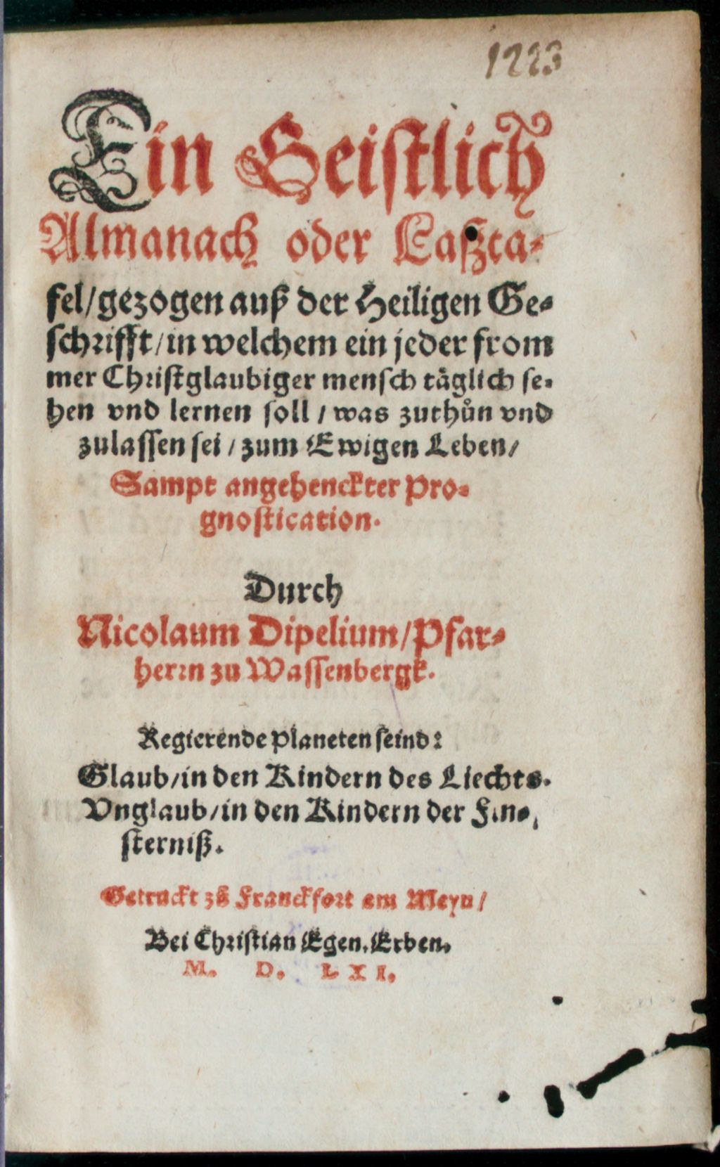 Cover of Ein geistlich Almanach