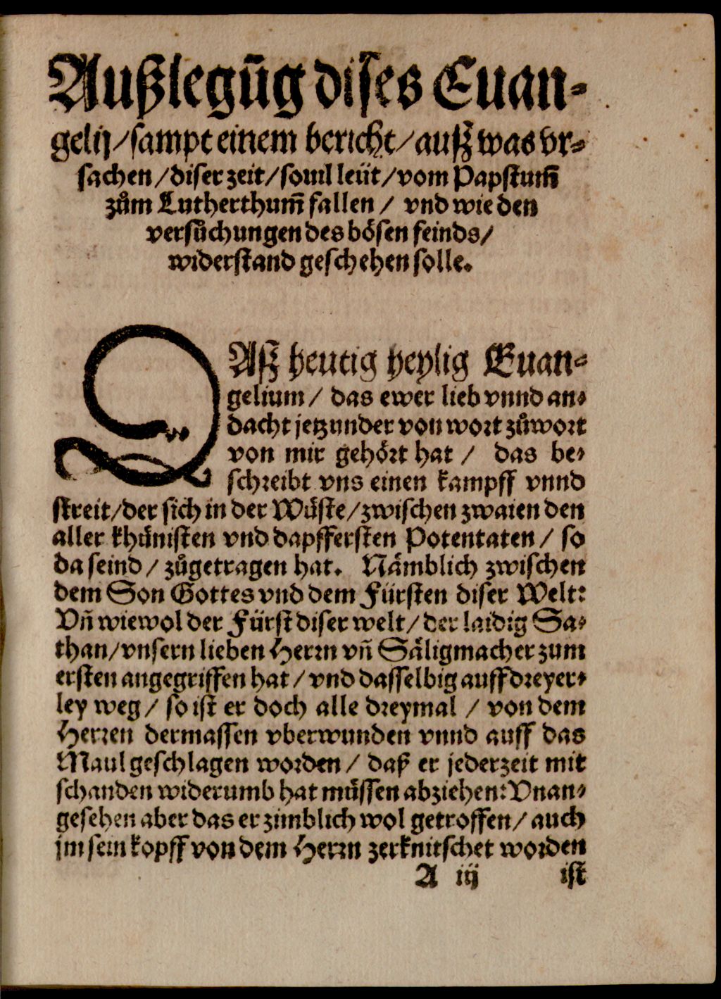 Cover of Ein Christenliche predig, Ausz was vrsachen, so vil Leut, in vilen landen, vom Papstum[b] zum Luthertum[b] fallen