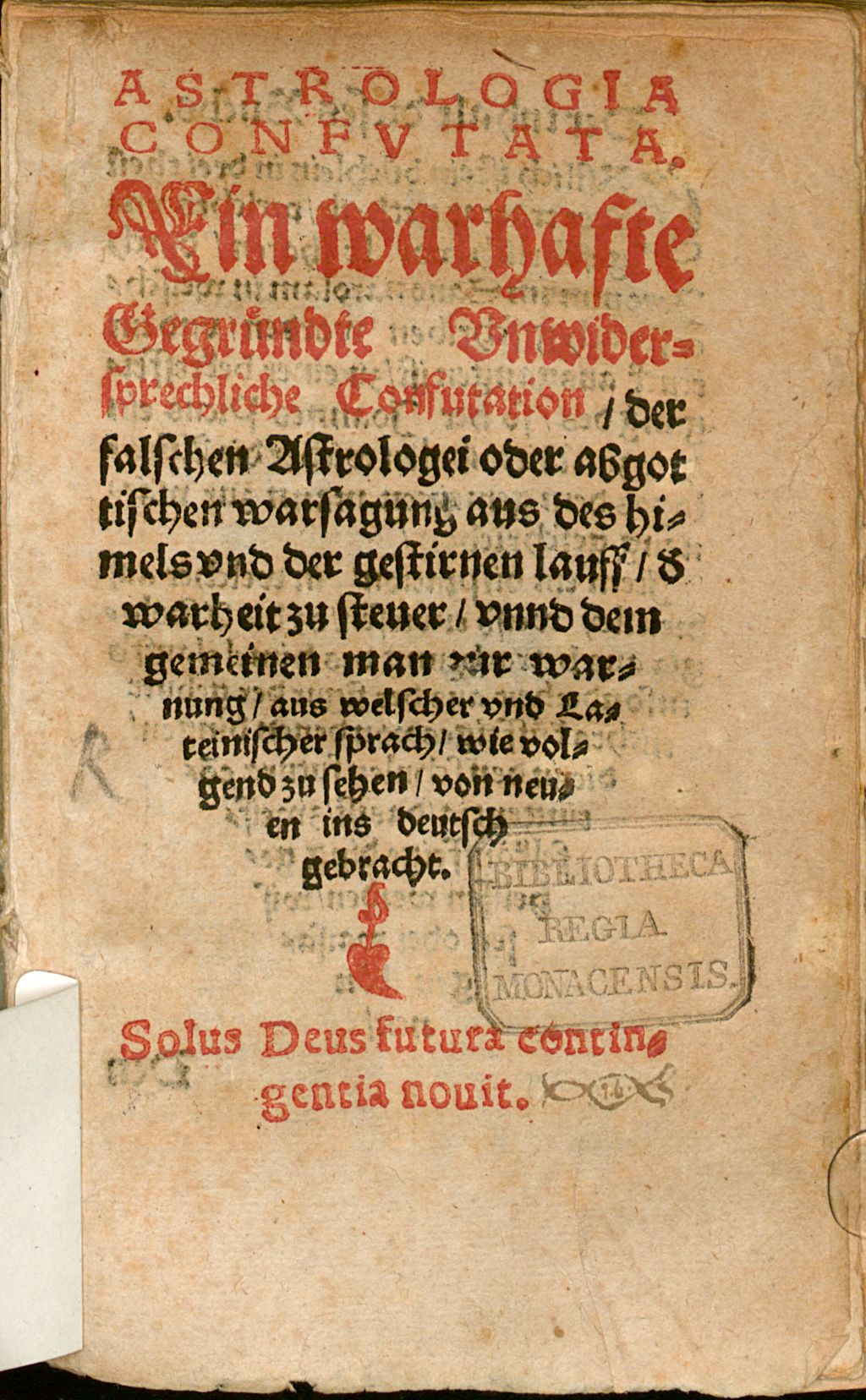 Cover of Astrologia confutata
