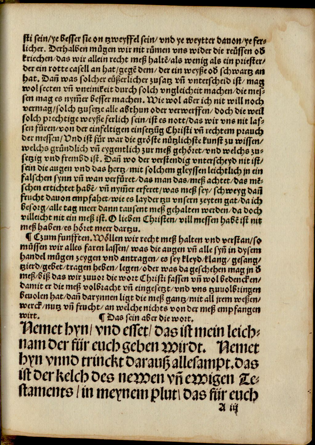 Cover of Ein Sermon von dem newen Testament. das ist von der heyligen Messe