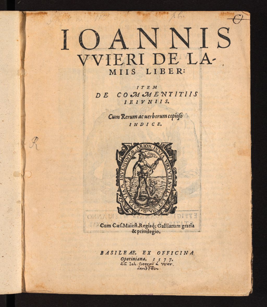 Cover of Ioannes Vvieri De Lamiis Liber