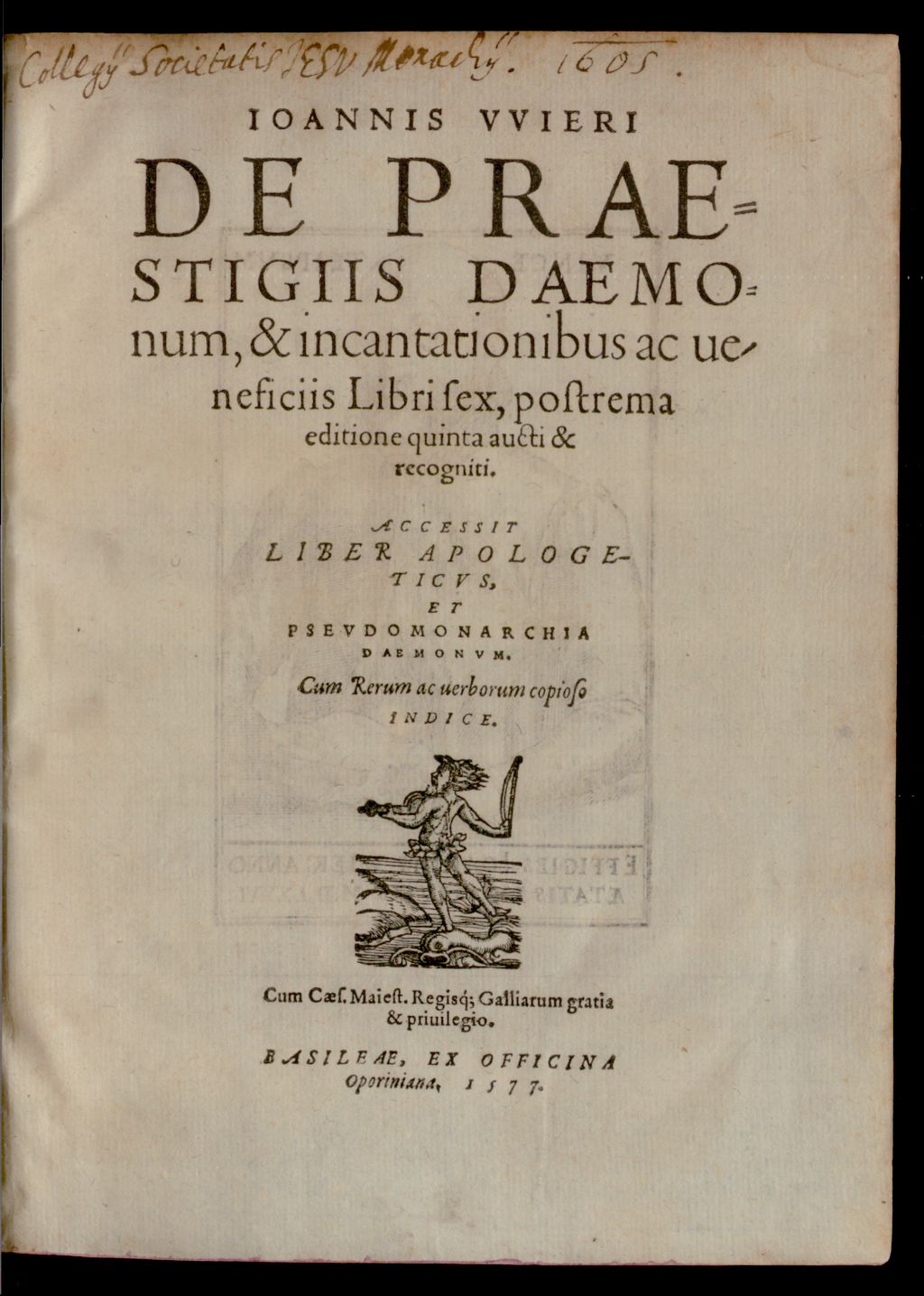 Cover of De praestigiis Daemonum ... Libri 6
