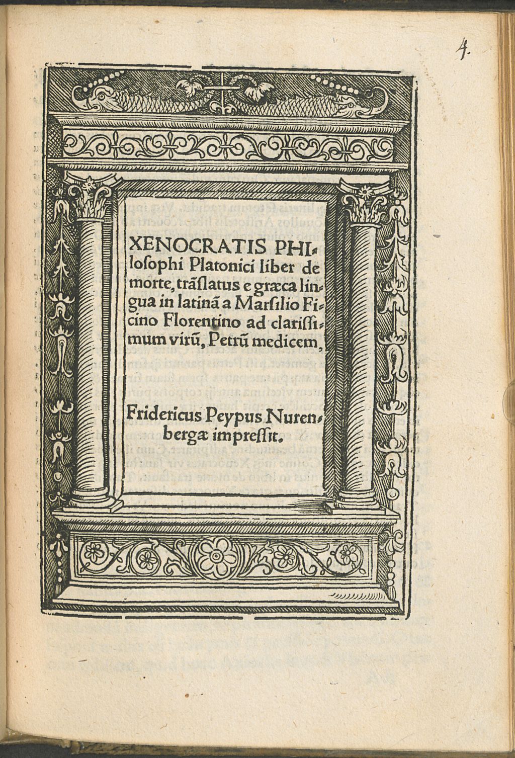 Cover of Xenocratis Philosophi Platonici liber de morte