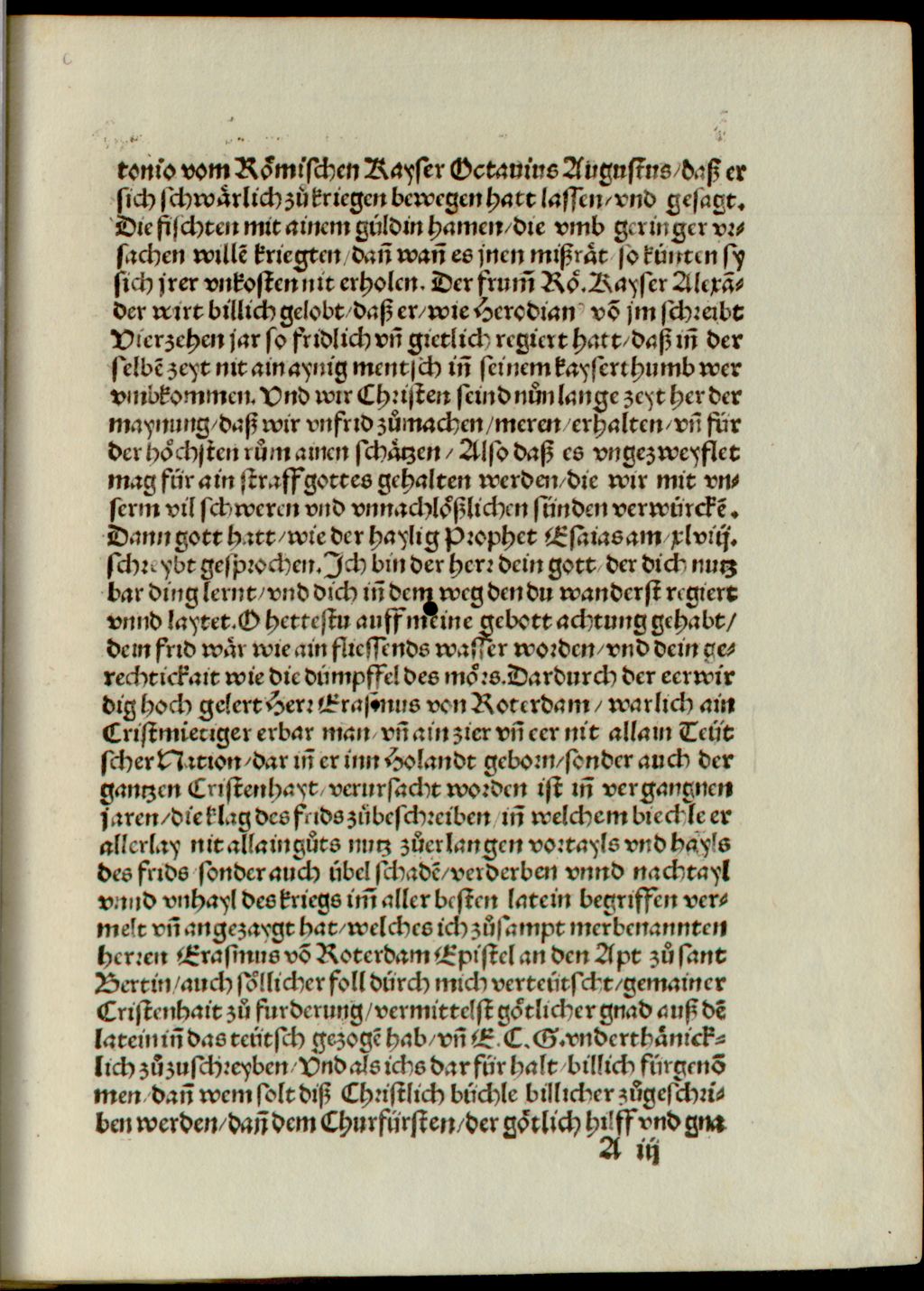 Cover of Das christlich Büchlein Hern Erasmus Roterdamus genan[n]t die Clage des Frids
