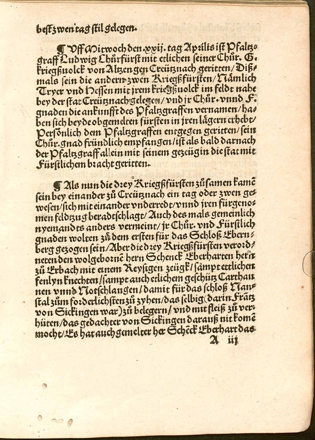 Cover of Warlicher bericht wie vo[n] den dreyen Churfürsten und Fürsten, nämlich Tryer, Pfaltz und Hessen weylandt Frantz von Sickingen über zoge[n] Auch was sich im selbige[n] mit eröberung seiner und anderer Schlösser, und sunst von tag zu tag begeben Durch den Erenhalten verzeychet