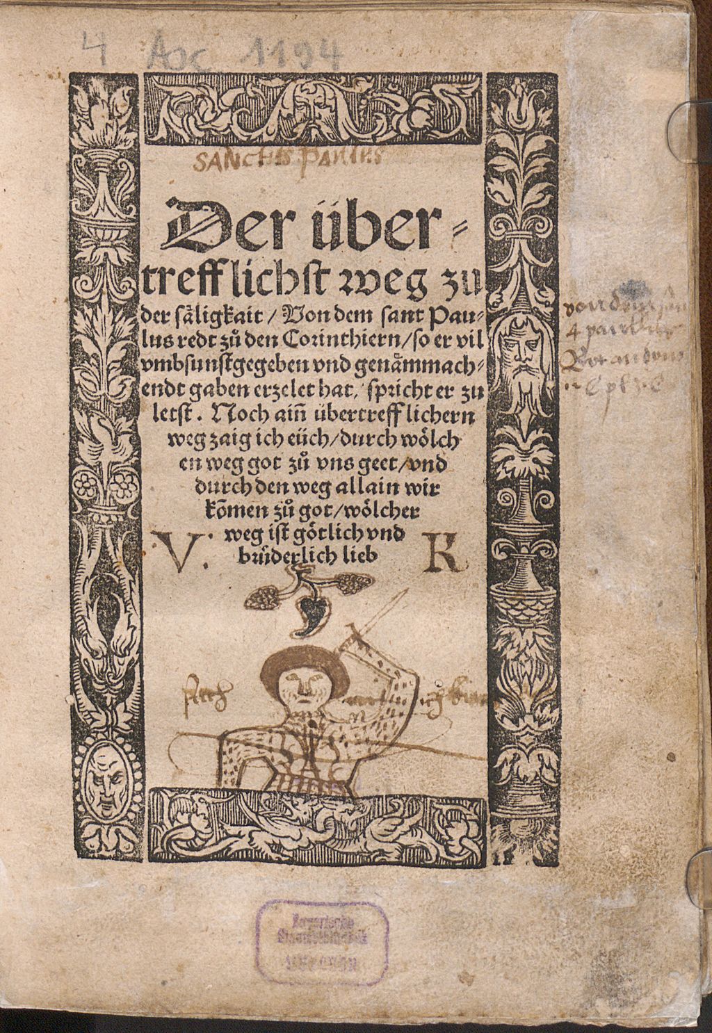 Cover of Der übertrefflichst weg zu der säligkeit