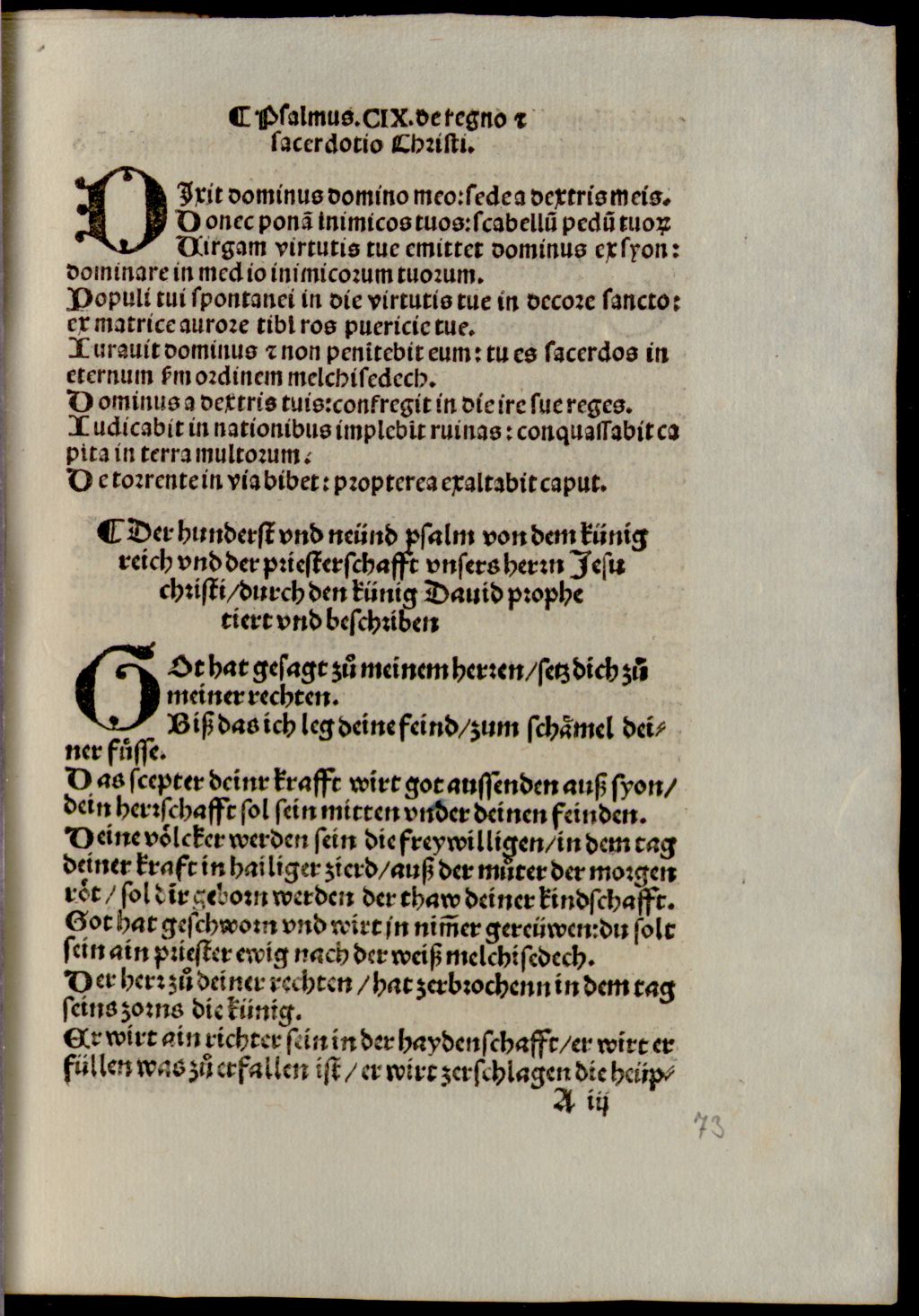 Cover of Ausslegung des hundert und neündten psalmen, Dixit dominus domino meo