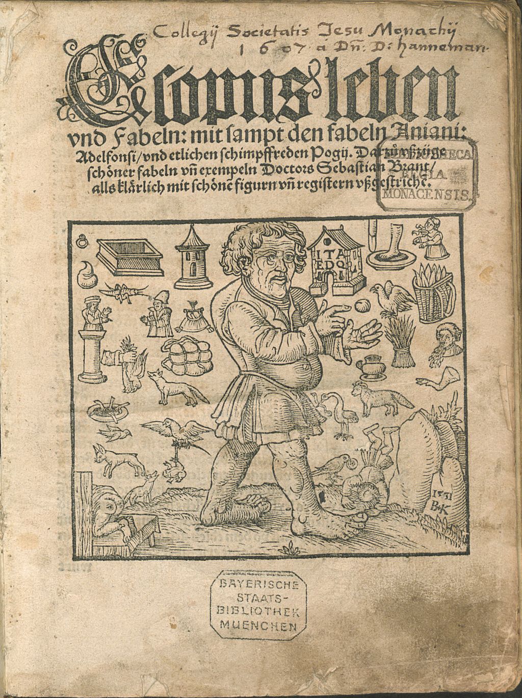 Cover of Esopus leben vnd Fabeln