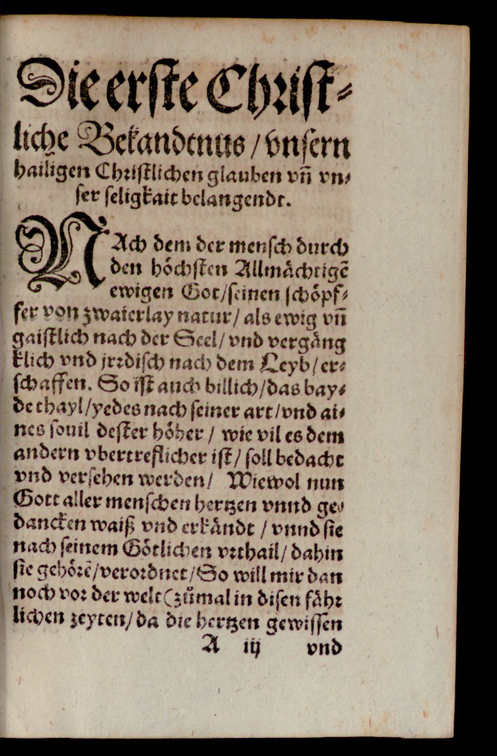 Cover of Zwei gottselige bekanntnusse unsers christl. Glaubens