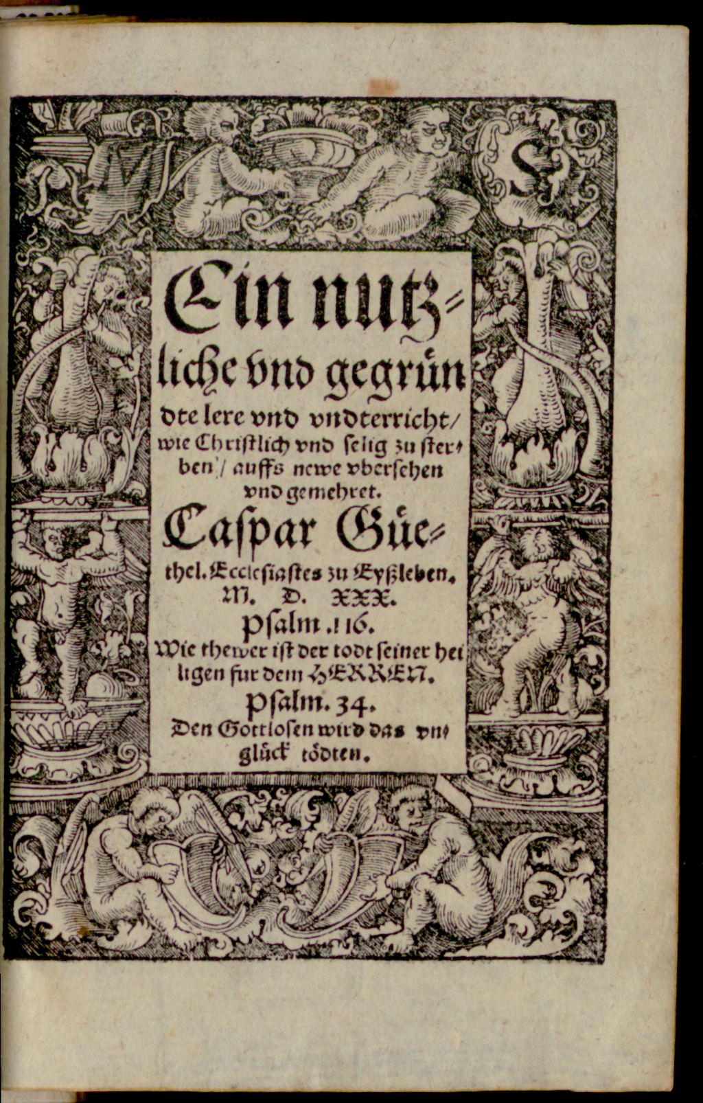 Cover of Ein nutzliche und gegründte lere und undterricht, wie Christlich und selig zu sterben