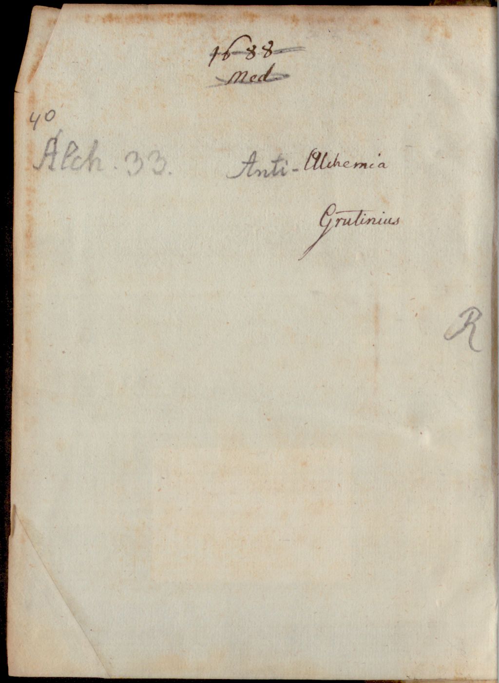 Cover of Andr. Grutinii Solus philosophus