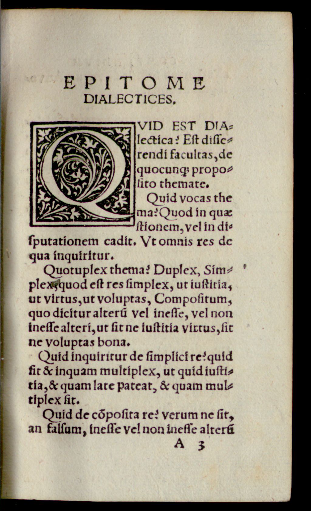Cover of Epitome Dialectices