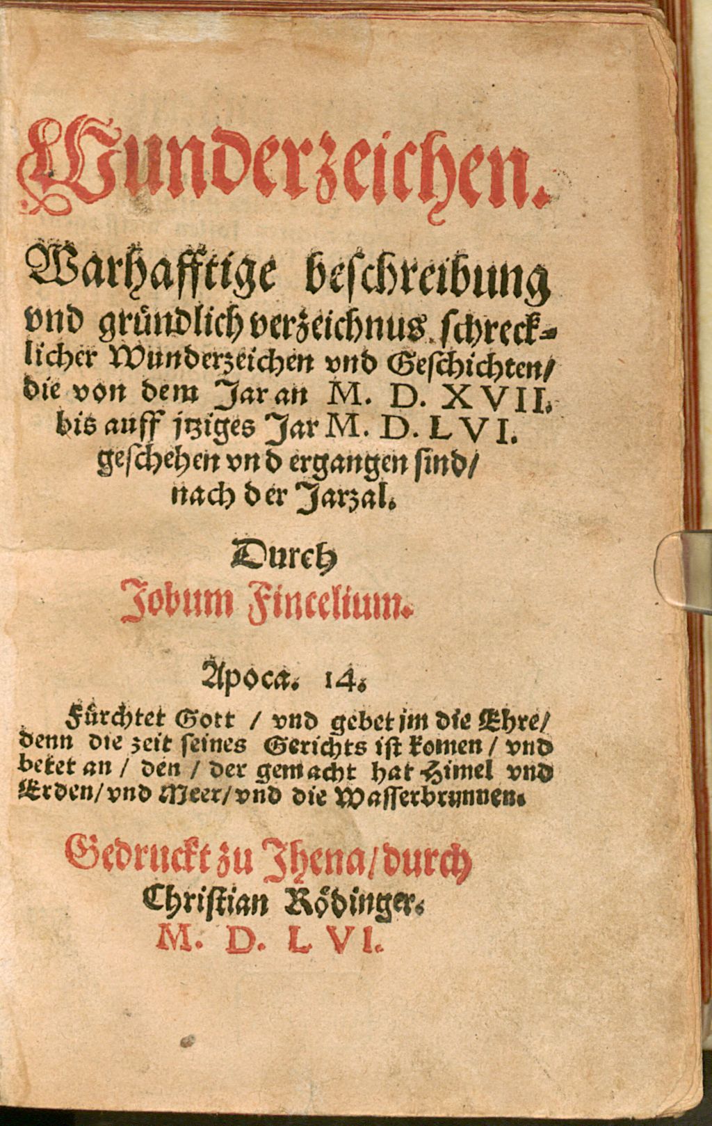 Cover of Wunderzeichen