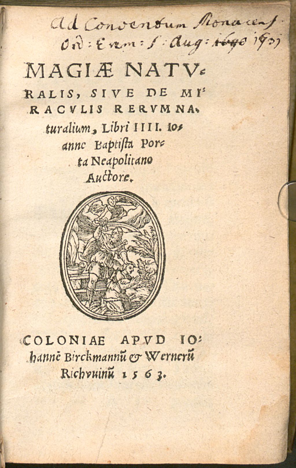 Cover of Magiae Natvralis, Sive De Miracvlis Rervm Natvralivm, Libri IIII