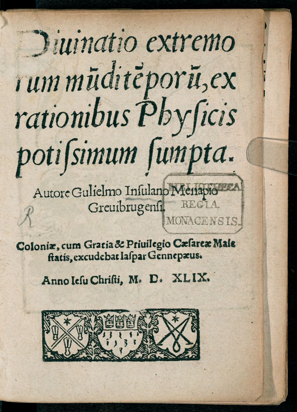 Cover of Divinatio extremorum Mundi temporum