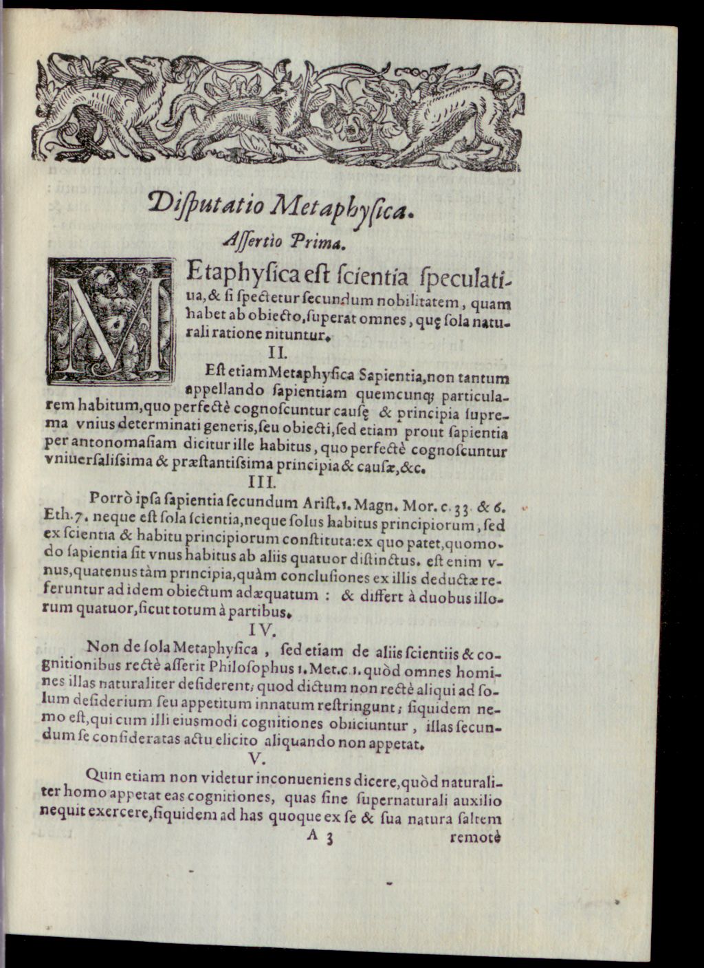 Cover of Disputatio metaphysica in alma et catholica academia Ingolstadiensi publice habita die VI. septembris