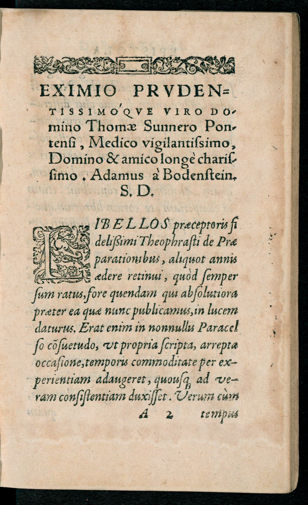 Cover of Avreoli Theophrasti Paracelsi Praeparationum, Libri duo